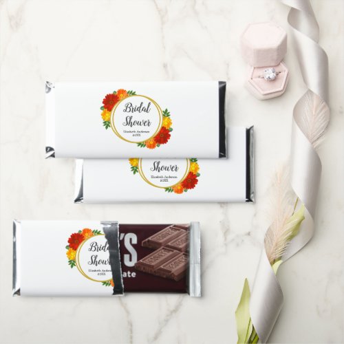 Autumn Florals Bridal Shower Hershey Bar Favors