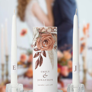 Personalized Double Heart Wedding Unity Candle Set with choice of vers –  CelebrationCandles