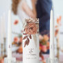 Autumn Florals Names Date Initials Wedding Unity Candle Set