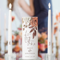 Autumn Florals Romantic Quote Names Date Initials
