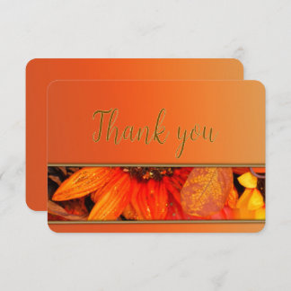 Autumn Florals Thank You Card