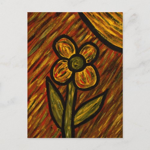 Autumn Flower Art Postcard