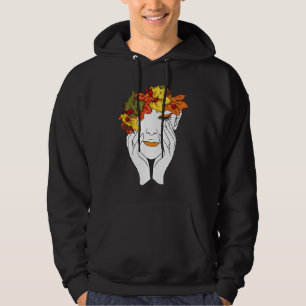 Autumn Flower Bouquet Girl Thanksgiving Retro ART Hoodie