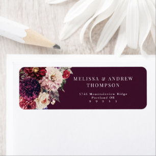 Autumn Flower Dahlia Return Address Label