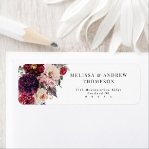 Autumn Flower Dahlia Return Address Label