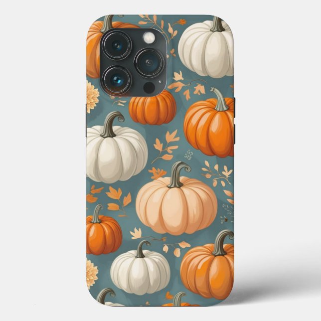 Autumn Flower Fall Pumpkin Girl Women Case-Mate iPhone Case (Back)