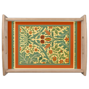 Autumn Flower, famous design by William Morris Serving Tray