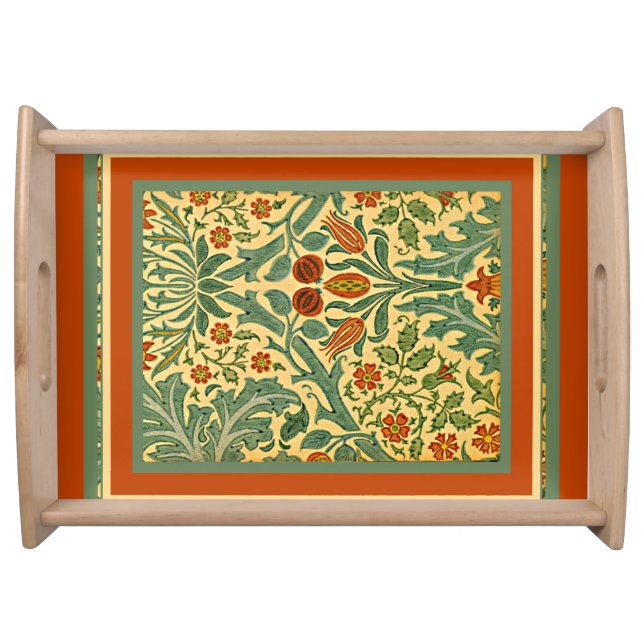 Autumn Flower, famous design by William Morris Serving Tray (Front)