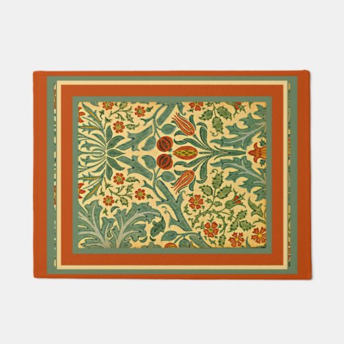 Autumn Flower famous William Morris vintage patte Doormat