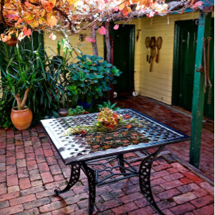 Autumn flower pattern black Placemats 20" x 14"