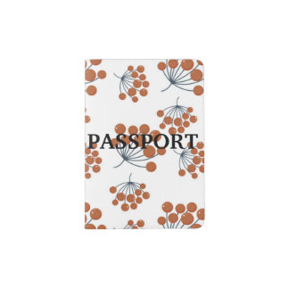 Autumn Flower Pattern Passport Holder