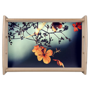 Autumn Flower Serving Tray