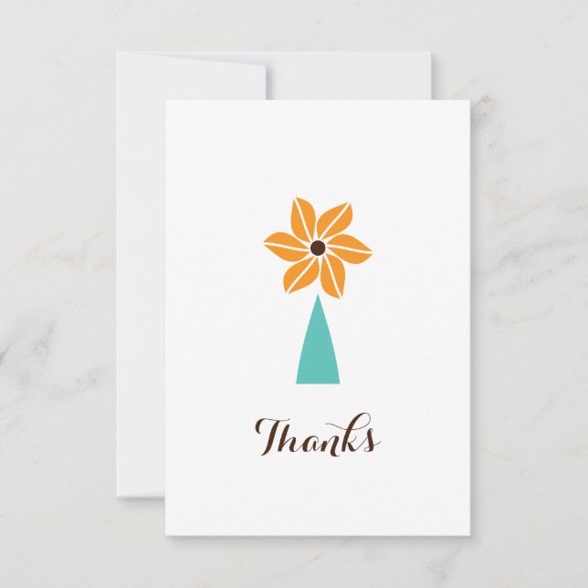 Autumn Flower Thank You Card (Front)