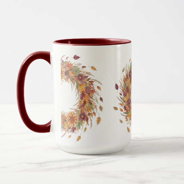 Autumn Flowers and Leaves, Author Natasha Us   Mug (Left)