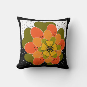 Autumn flowers, autumn, flower, illustration throw pillow