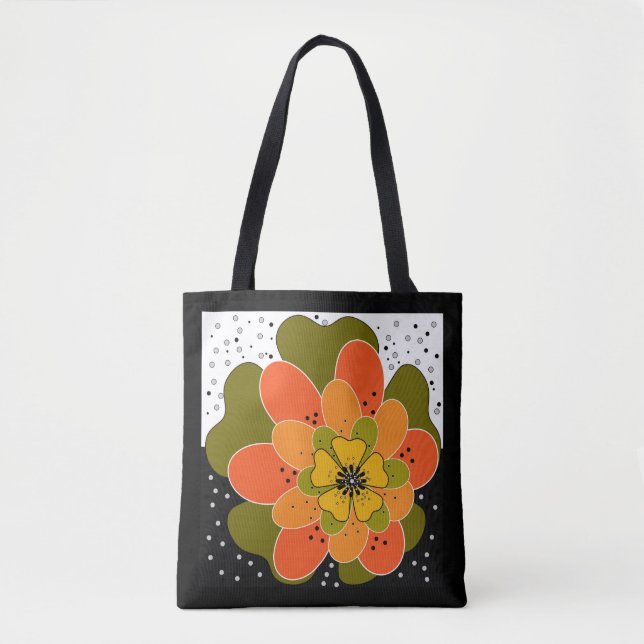 Autumn flowers, autumn, flower, illustration throw tote bag (Front)