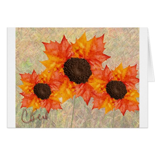 Autumn Flowers Cards (Front Horizontal)