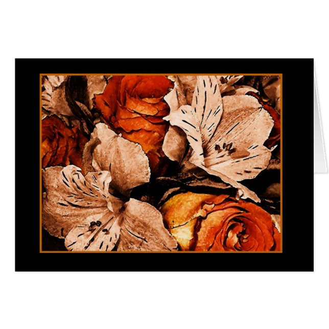 Autumn Flowers Cards (Front Horizontal)