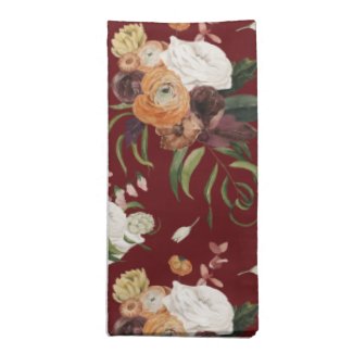 Autumn Flowers Elegant Cloth Napkin