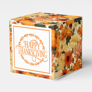 Autumn Flowers Favor Gift Box