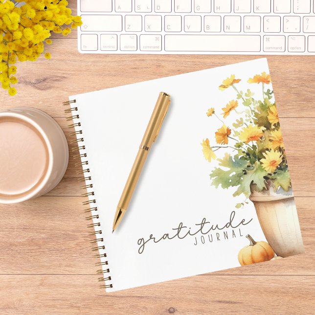 Autumn Flowers "Gratitude Journal" Notebook (Creator Uploaded)