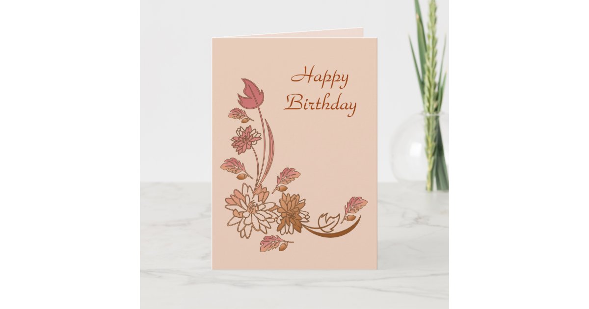 classy happy birthday card