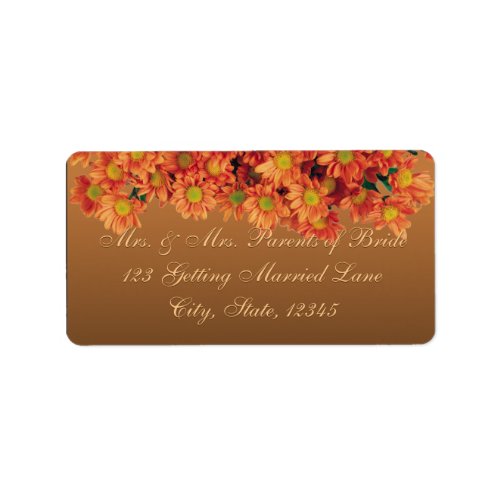 Autumn Flowers Label