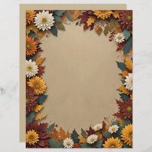 Autumn Flowers Letterhead