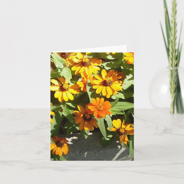 Autumn Flowers Note Card (Front)