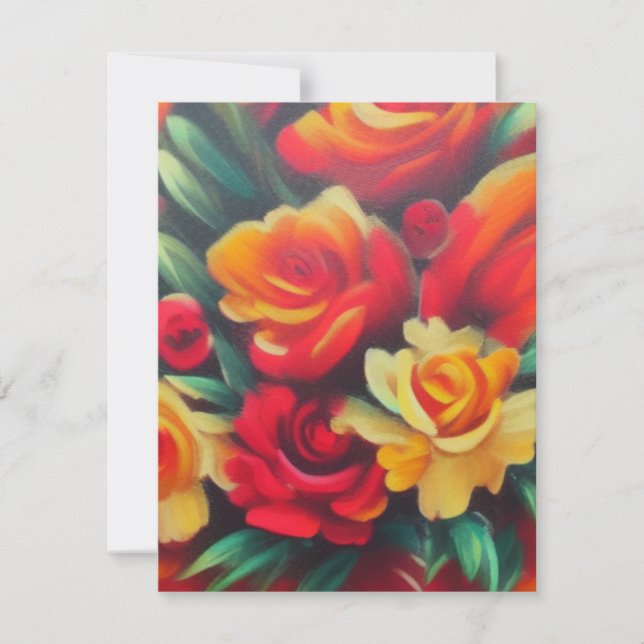 Autumn Flowers Note Card (Front)