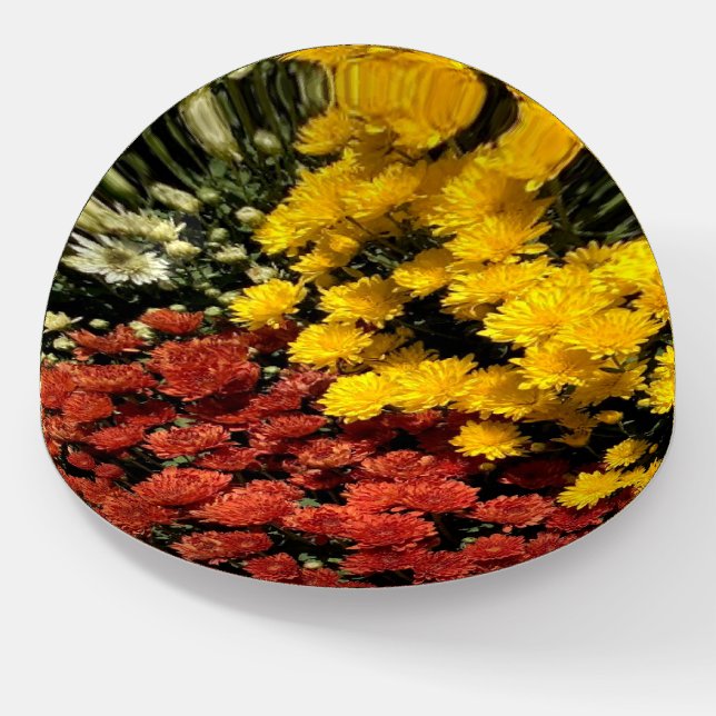 Autumn Flowers Paperweight (Angled)