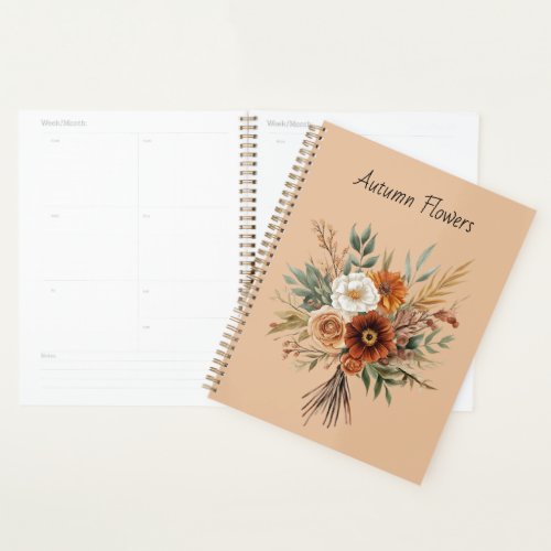 Autumn Flowers Planner