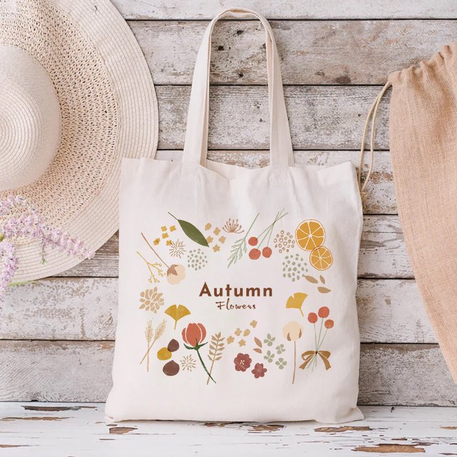 Autumn Flowers Tote Bag (Creator Uploaded)