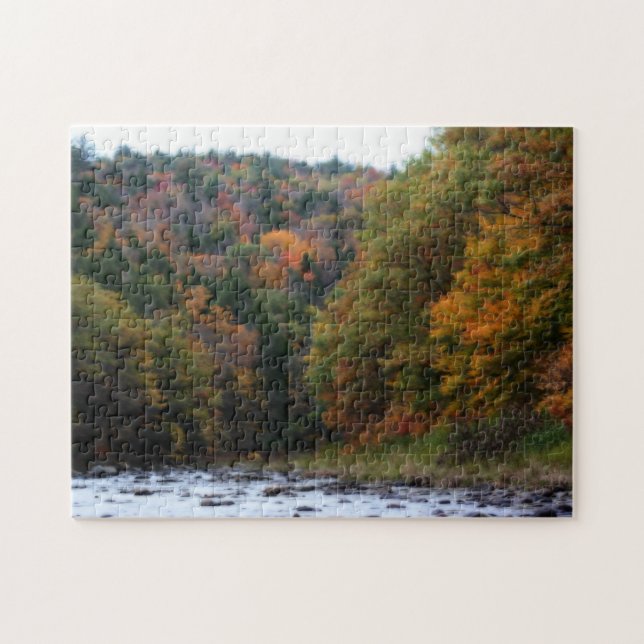 Autumn Foliage Along River #2 Nature  Jigsaw Puzzle (Horizontal)