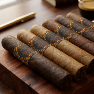 Autumn Foliage Birthday Party Custom Cigar Label