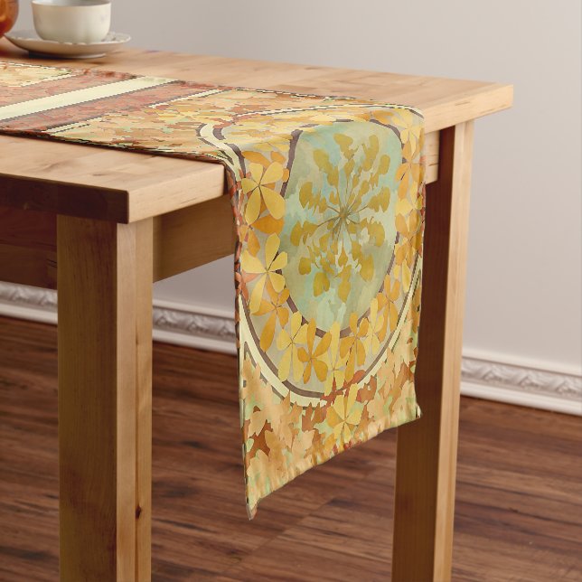 Autumn foliage by   A . Mucha  -1902 Short Table Runner (In Situ)