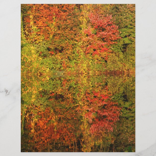 Autumn Foliage Colorful Scrapbook Paper (Front)