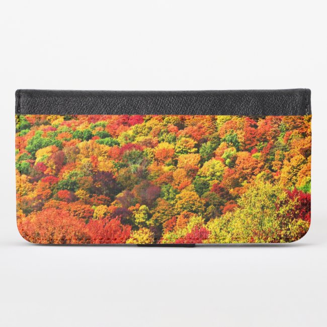 Autumn Foliage Colors iPhone X Wallet Case