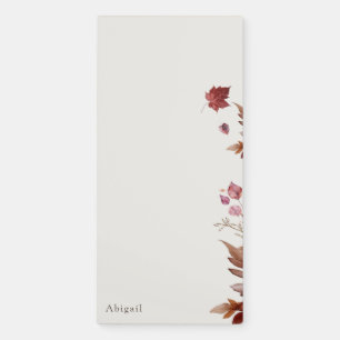 Autumn Foliage Custom Cream Magnetic Notepad