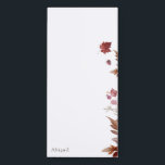 Autumn Foliage Custom White Magnetic Notepad<br><div class="desc">Autumn Foliage. Custom Name.    Fall.  Leaves.  White.  Notepad.   Magnetic.</div>