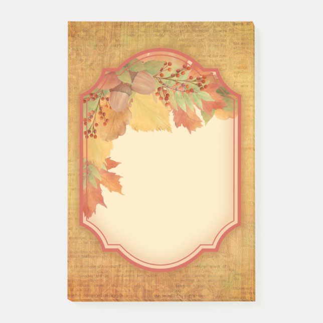 Autumn Foliage Decorative Label Notes (Front)