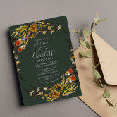 BRIGHT BLUSH YELLOW ORANGE FLORAL BRIDAL SHOWER INVITATION