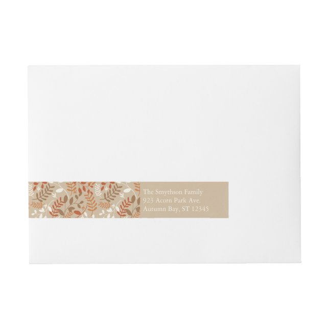 Autumn Foliage Fall Harvest Thanksgiving Label (Front)