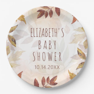 Autumn Foliage Fall Watercolor Autumn Paper Plates