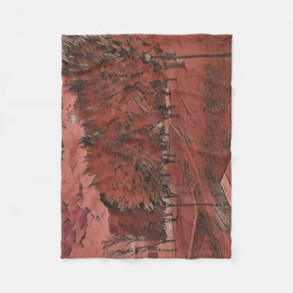 Autumn foliage in the park fleece blanket