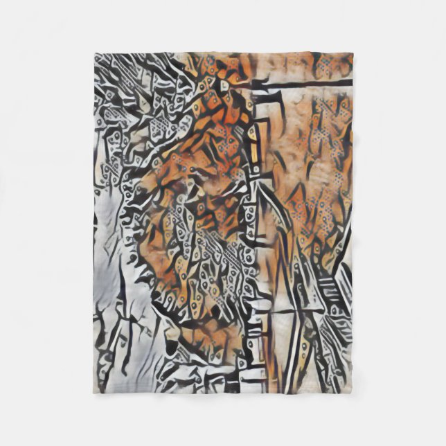 Autumn foliage in the park fleece blanket (Front)