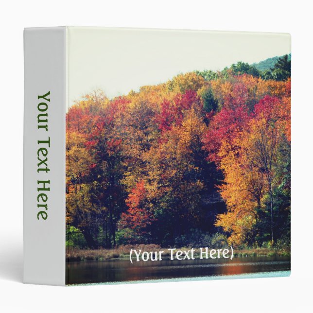 Autumn Foliage Nature Personalized 3 Ring Binder (Front/Spine)