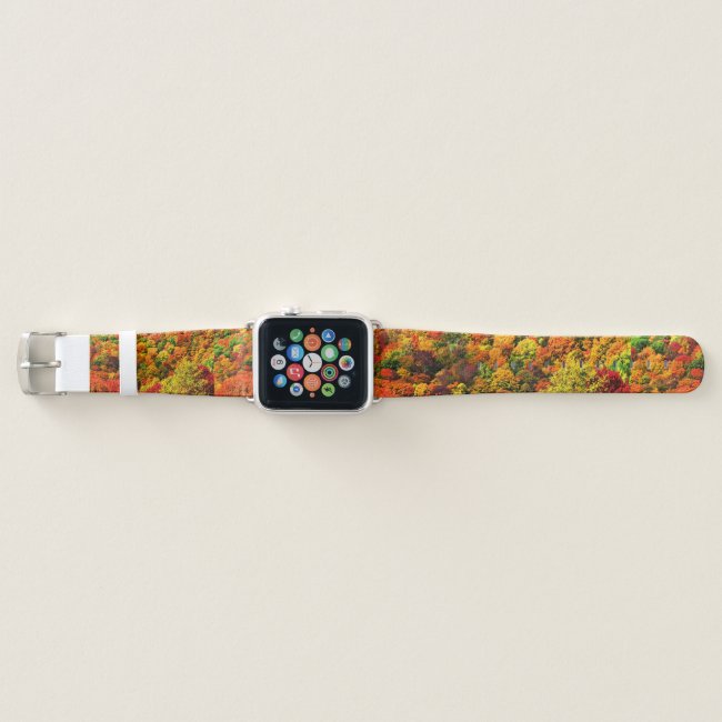 Autumn Foliage Pattern Apple Watch Band