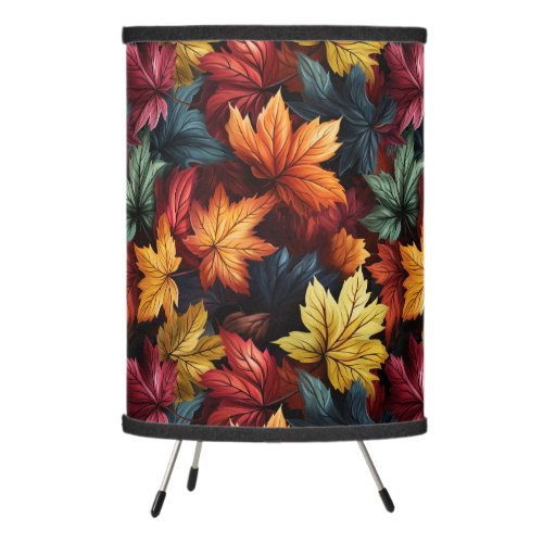 Autumn Foliage Pattern Tripod Lamp