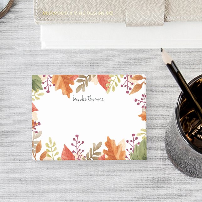 Autumn Foliage Personalized Post-it Notes (Creator Uploaded)